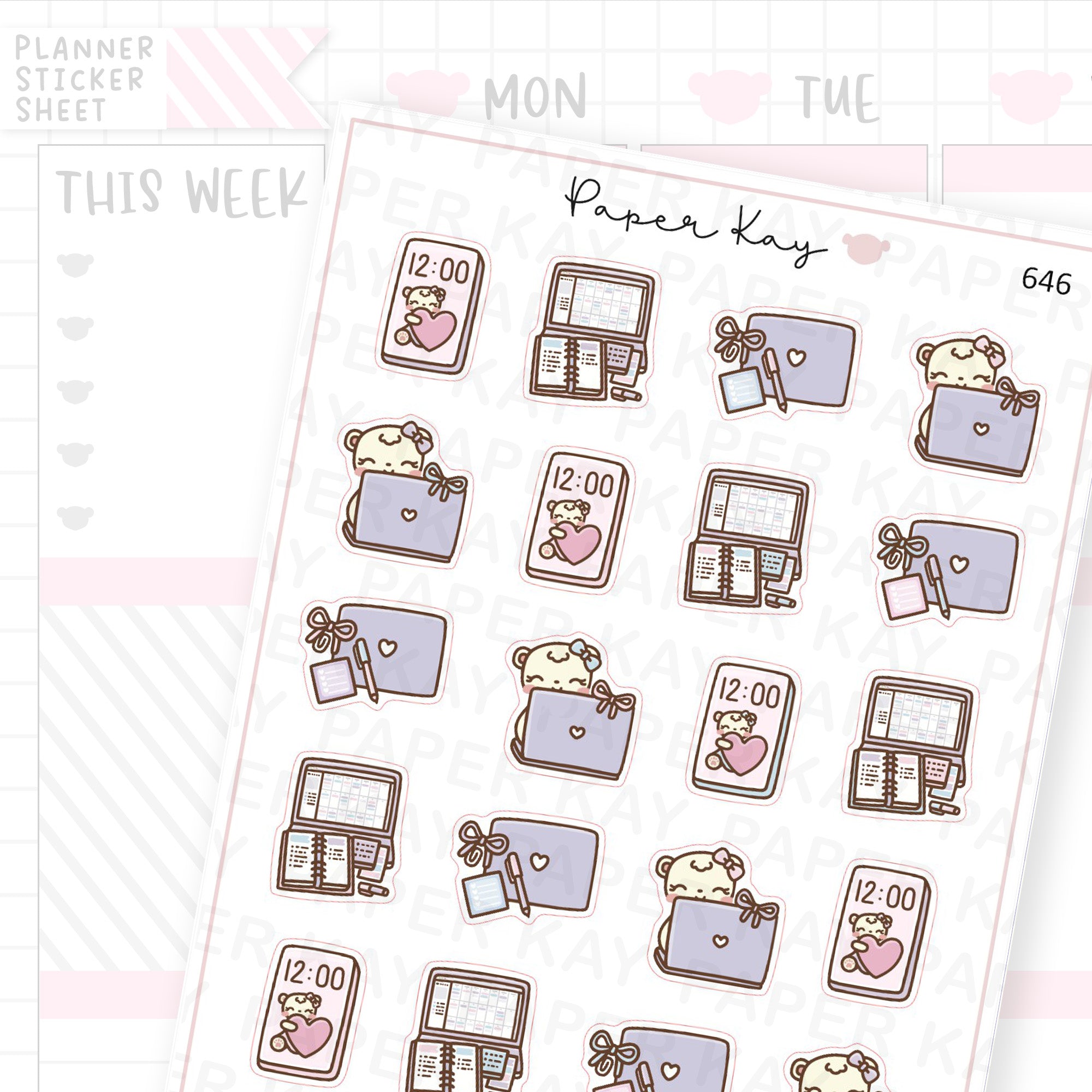 Productivity Planner Sticker Sheet