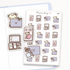 Zoomed in image of the doodles from a character planner sticker sheet.
