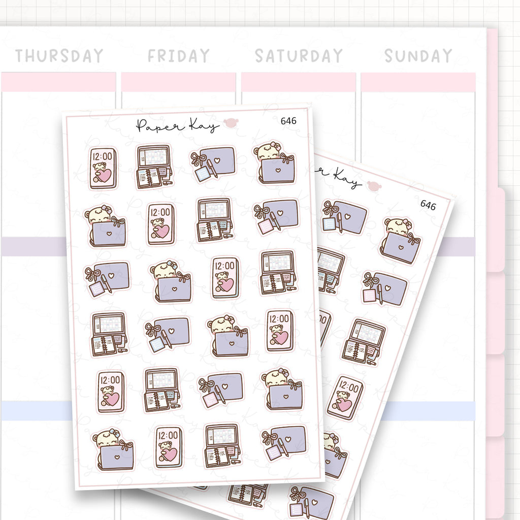 Sticker sheet product measurement.