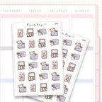 Sticker sheet product measurement.
