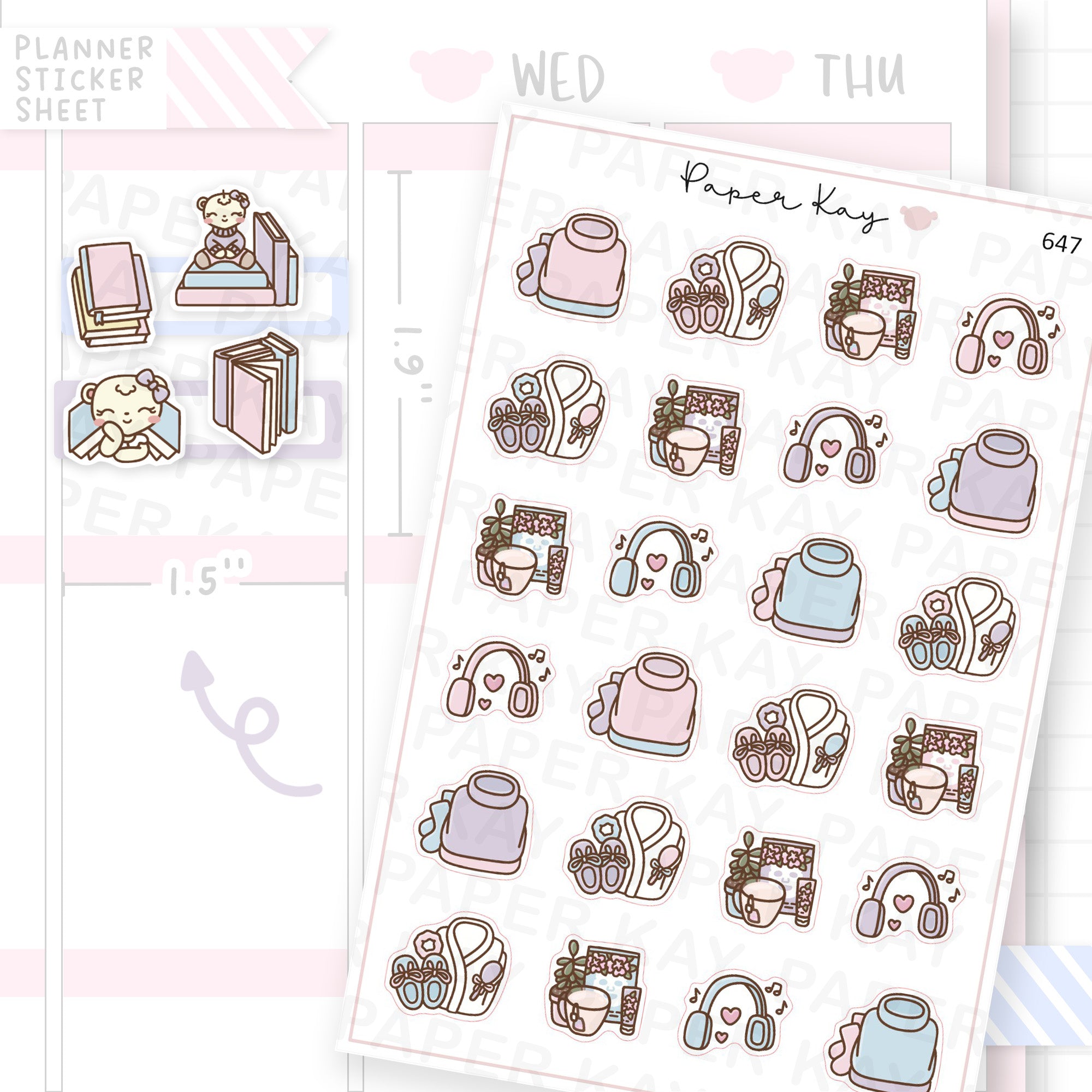 Self-care Comforts Planner Sticker Sheet