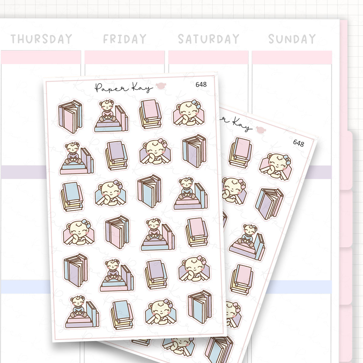 Sticker sheet product measurement.