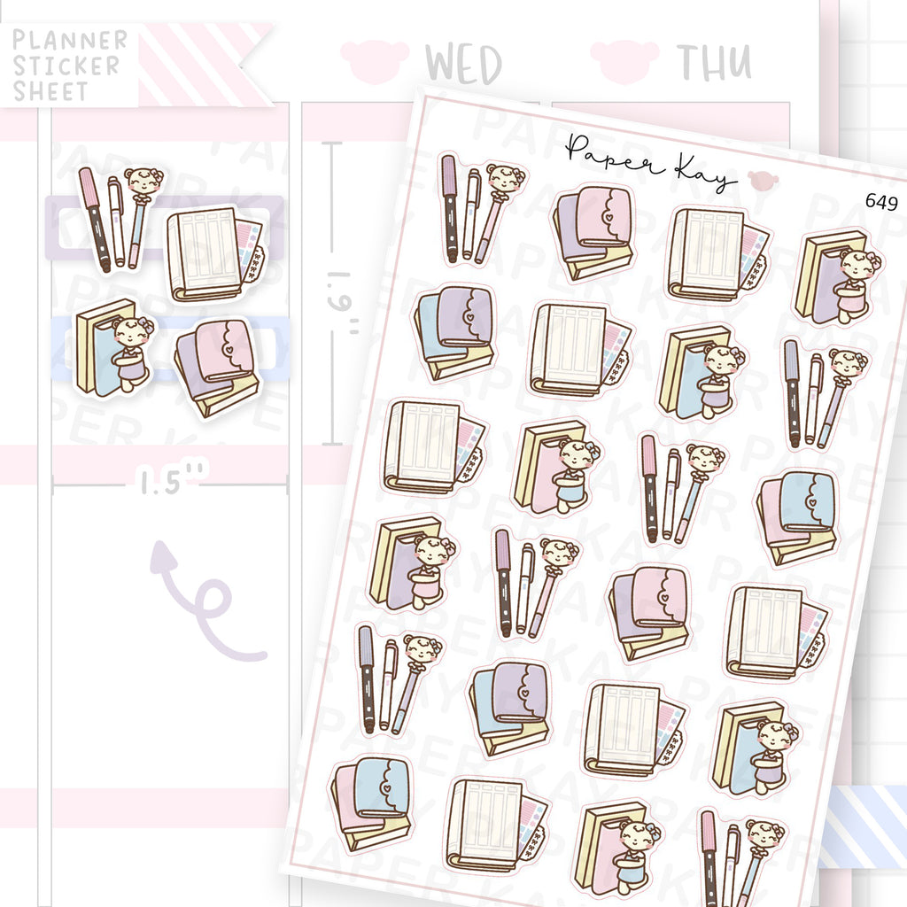 Cute Pastel Planner Things Planner Sticker Sheet