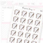 Script Handwriting Practice Planner Sticker Sheet
