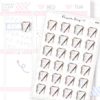 Script Handwriting Practice Planner Sticker Sheet