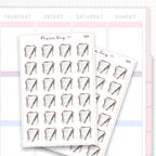Sticker sheet product measurement.