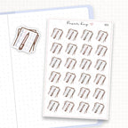 Zoomed in image of the doodles from a character planner sticker sheet.