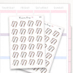 Sticker sheet product measurement.