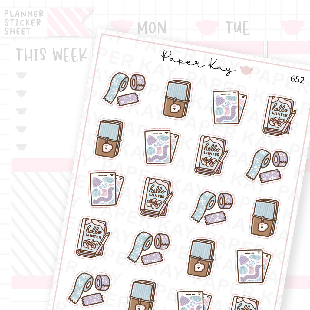Winter Planner Things Planner Sticker Sheet