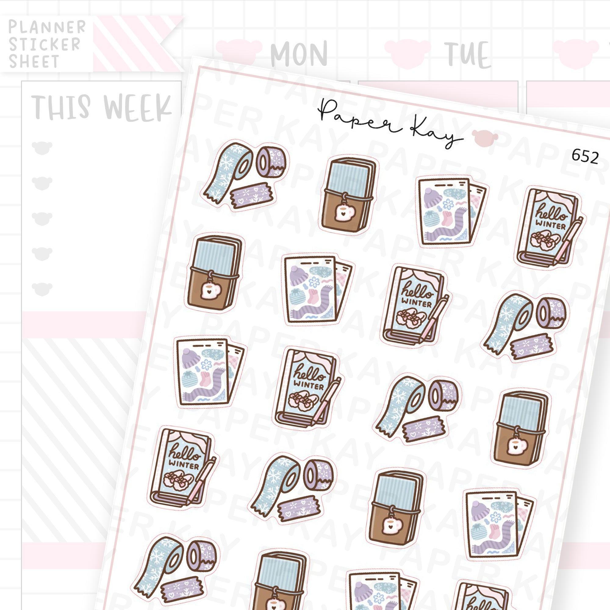 Winter Planner Things Planner Sticker Sheet