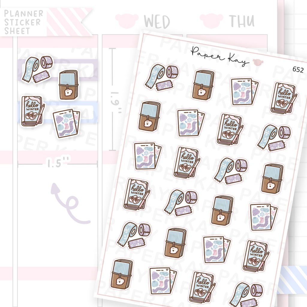 Winter Planner Things Planner Sticker Sheet