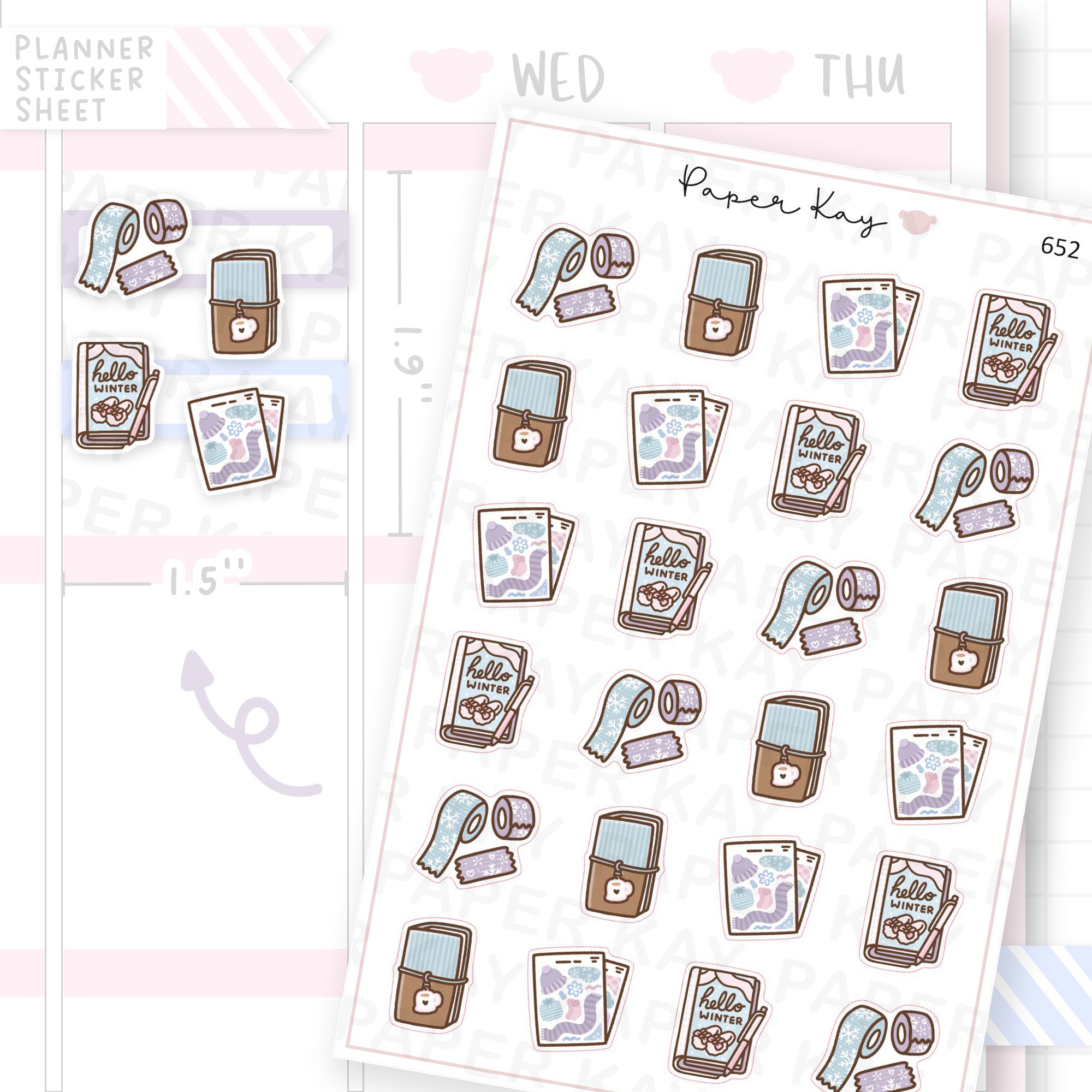 Winter Planner Things Planner Sticker Sheet