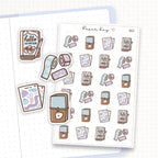 Zoomed in image of the doodles from a character planner sticker sheet.