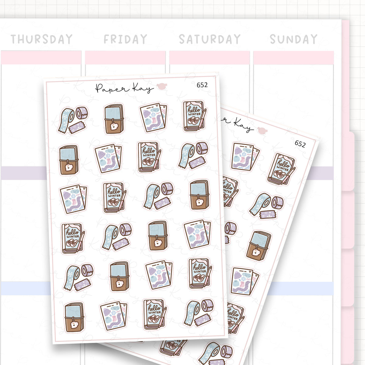 Sticker sheet product measurement.