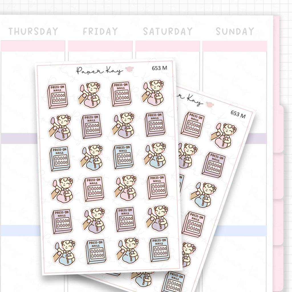 Sticker sheet product measurement.