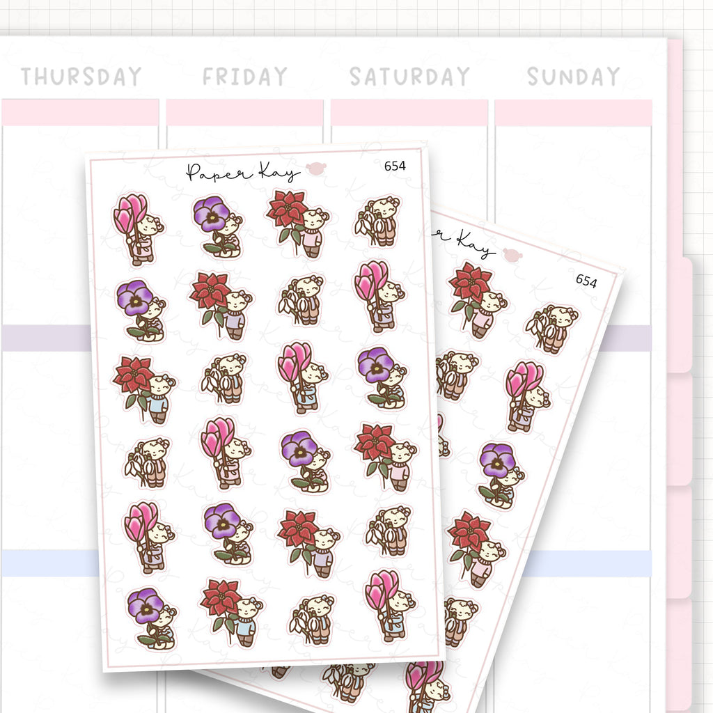 Sticker sheet product measurement.