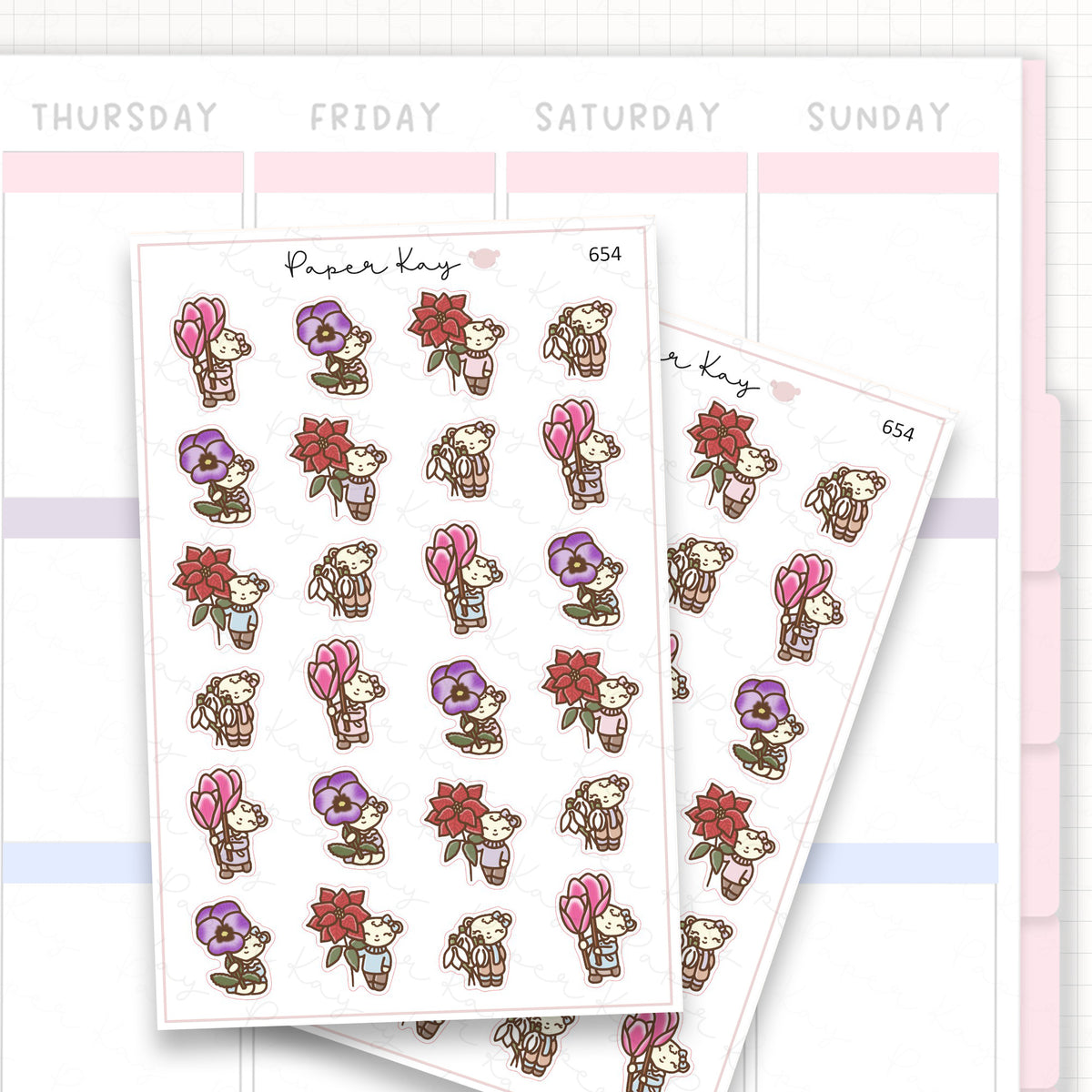 Sticker sheet product measurement.