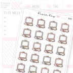 TV Time Planner Sticker Sheet