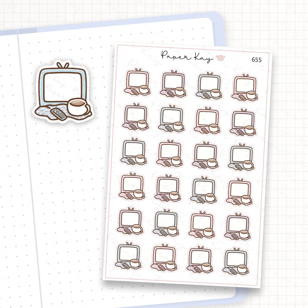 Zoomed in image of the doodles from a character planner sticker sheet.