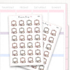 Sticker sheet product measurement.