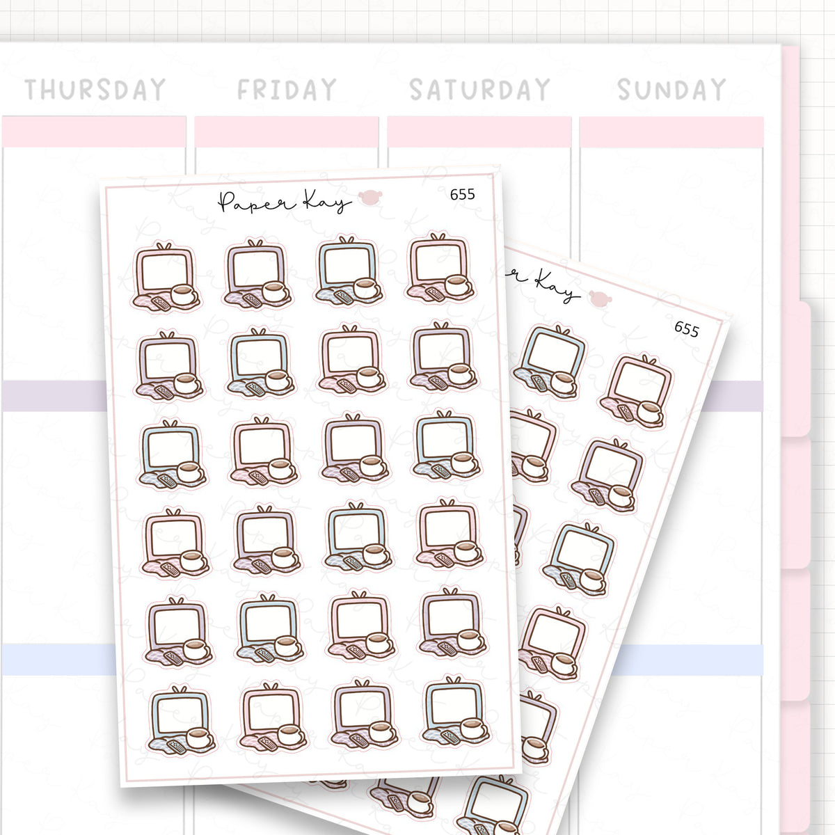 Sticker sheet product measurement.