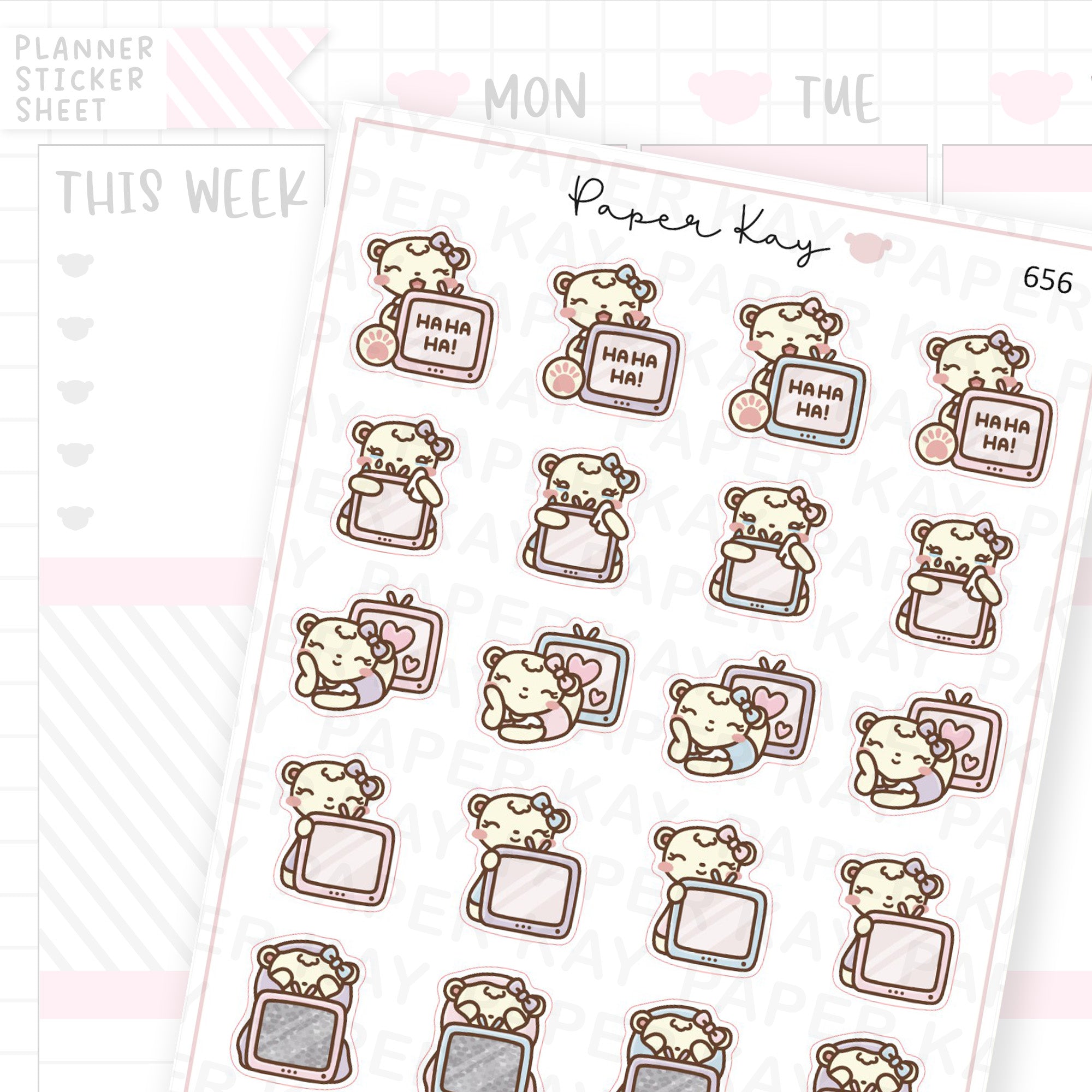 TV Categories Planner Sticker Sheet