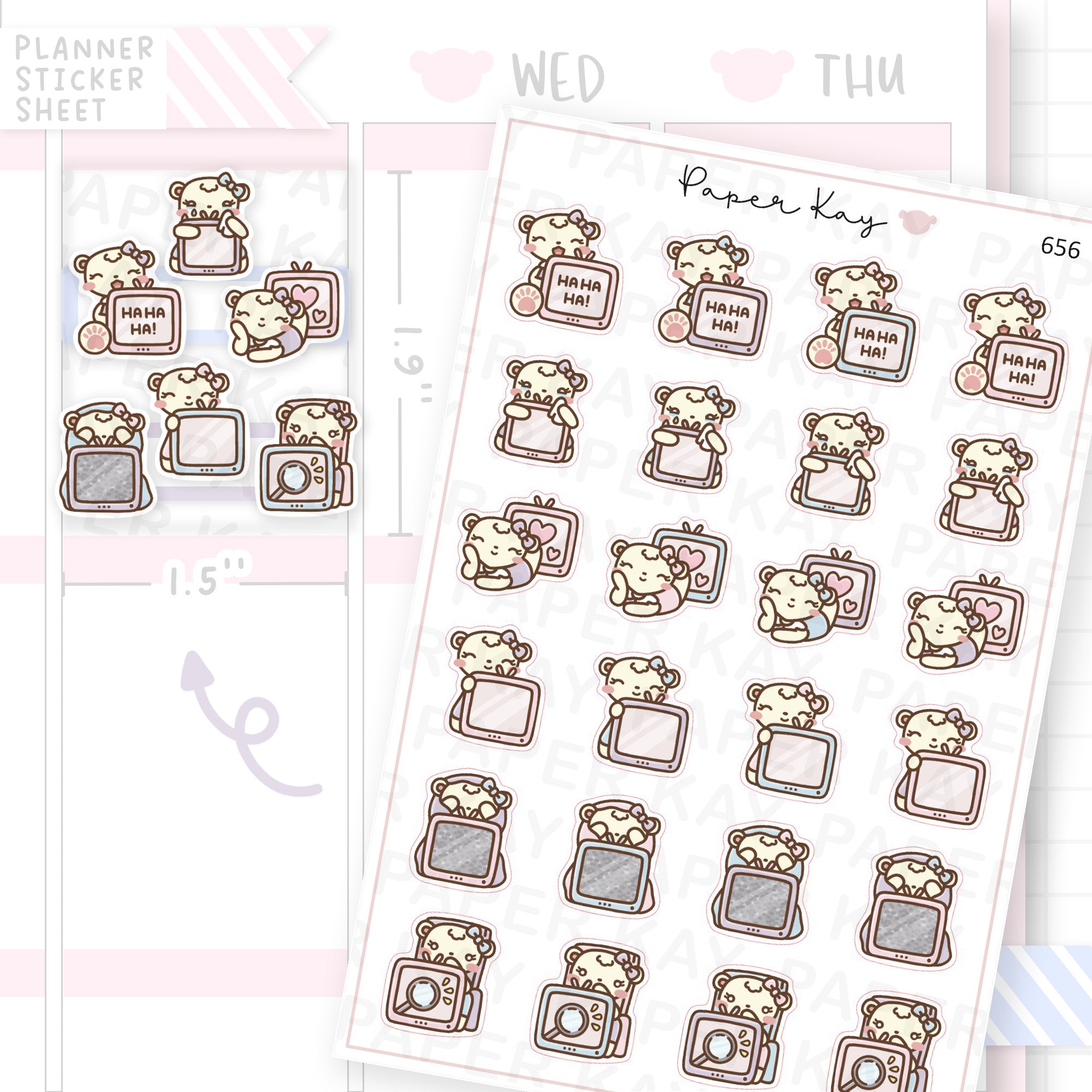 TV Categories Planner Sticker Sheet