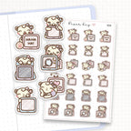 Zoomed in image of the doodles from a character planner sticker sheet.