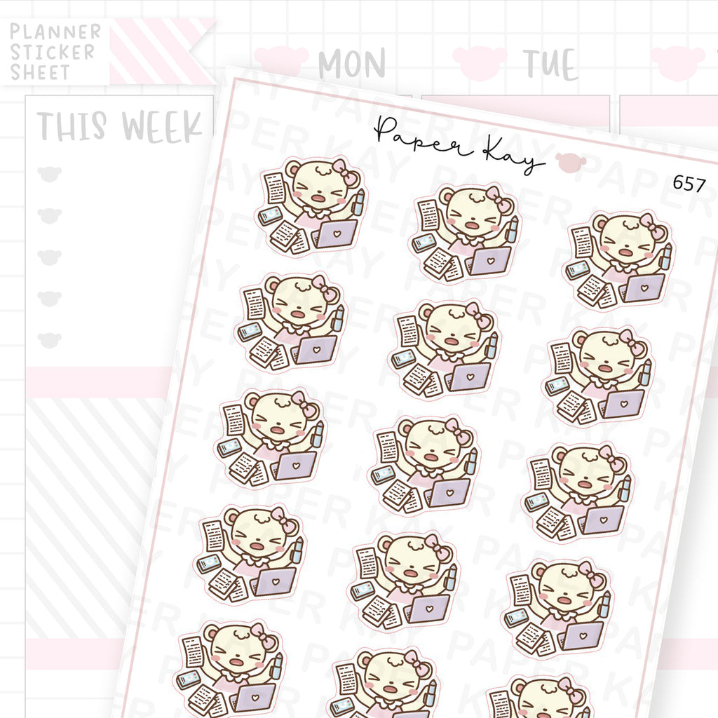 Stressed with Tasks Planner Sticker Sheet
