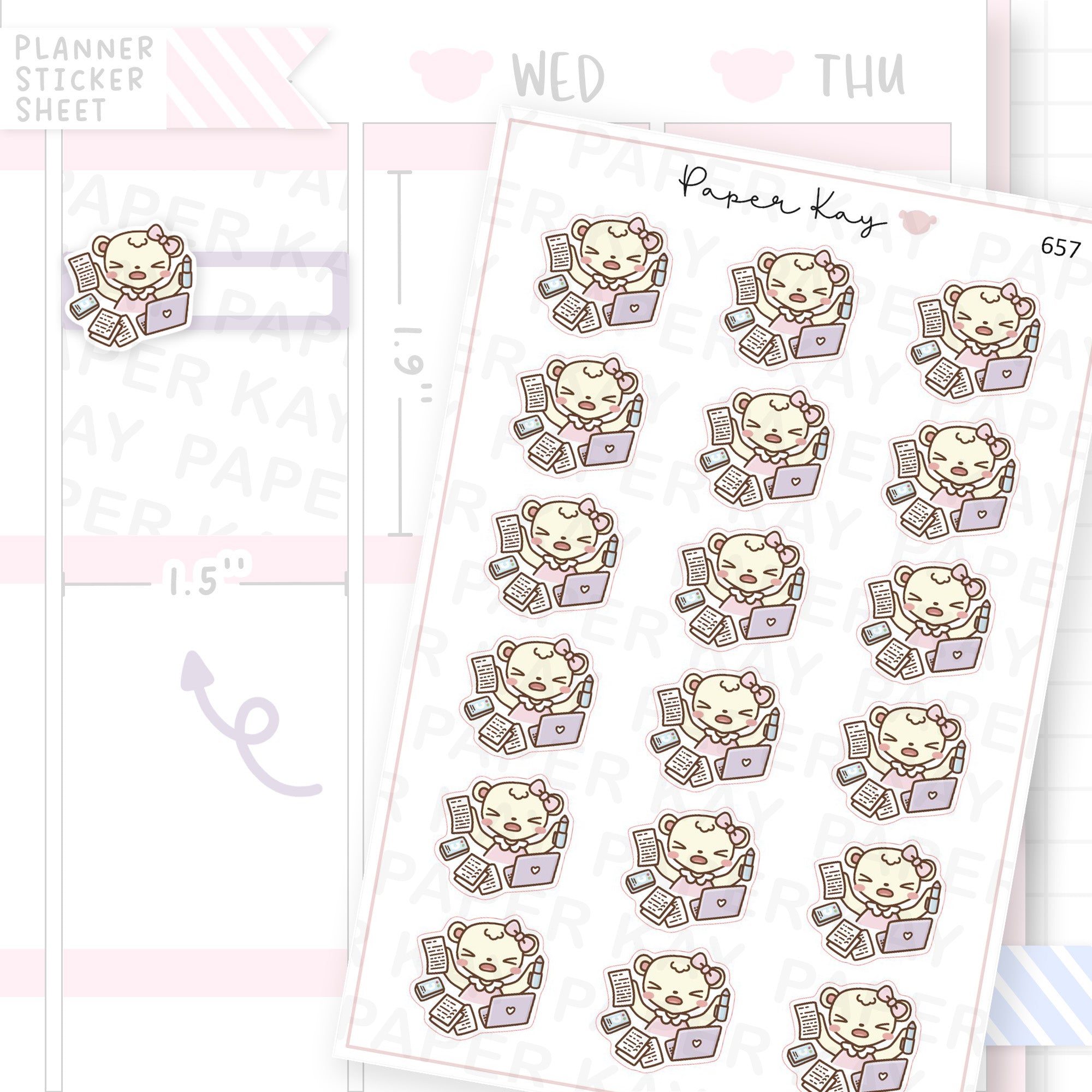 Stressed with Tasks Planner Sticker Sheet