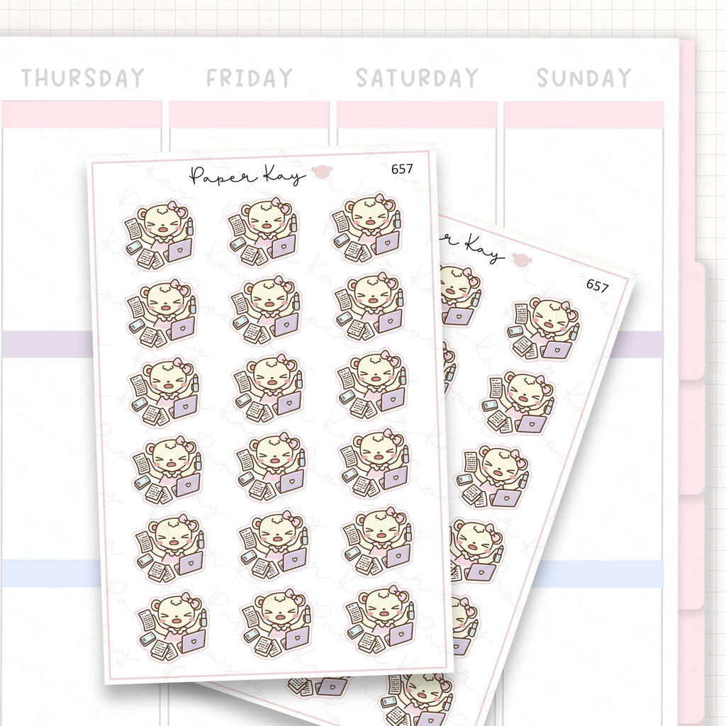 Sticker sheet product measurement.