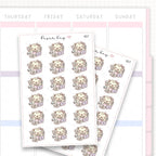 Sticker sheet product measurement.