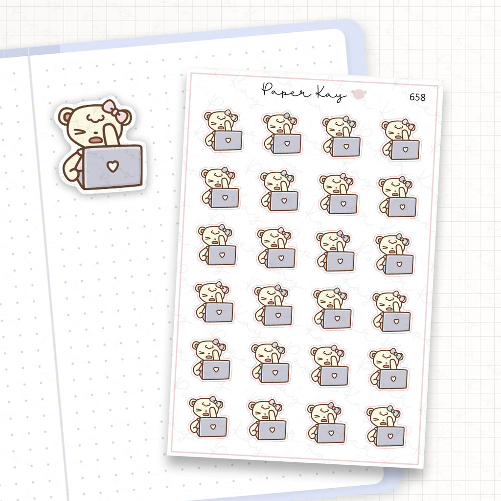 Zoomed in image of the doodles from a character planner sticker sheet.
