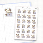 Zoomed in image of the doodles from a character planner sticker sheet.