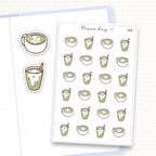 Zoomed in image of the doodles from a character planner sticker sheet.