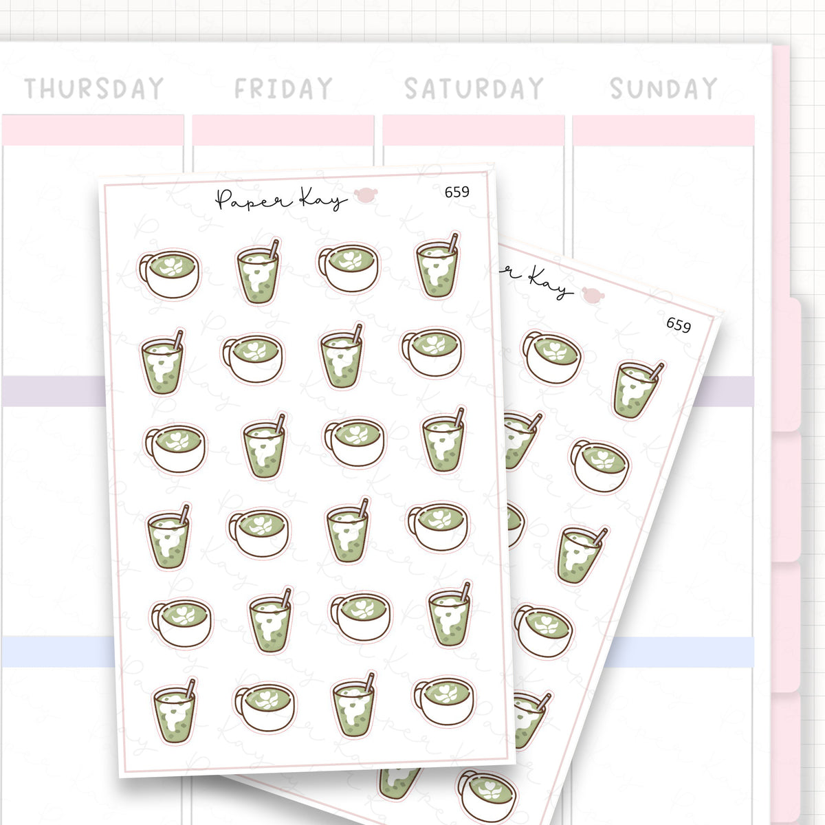 Sticker sheet product measurement.