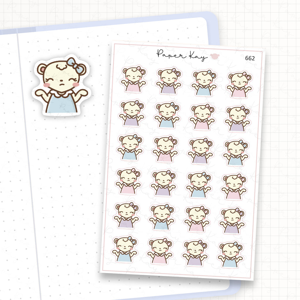 Zoomed in image of the doodles from a character planner sticker sheet.
