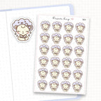 Zoomed in image of the doodles from a character planner sticker sheet.