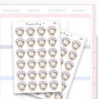 Sticker sheet product measurement.