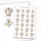 Zoomed in image of the doodles from a character planner sticker sheet.