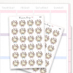 Sticker sheet product measurement.