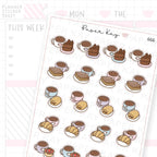 Cafe Coffee with a Treat Planner Sticker Sheet