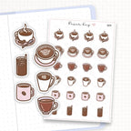 Zoomed in image of the doodles from a character planner sticker sheet.