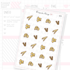 Pasta Shapes Planner Sticker Sheet