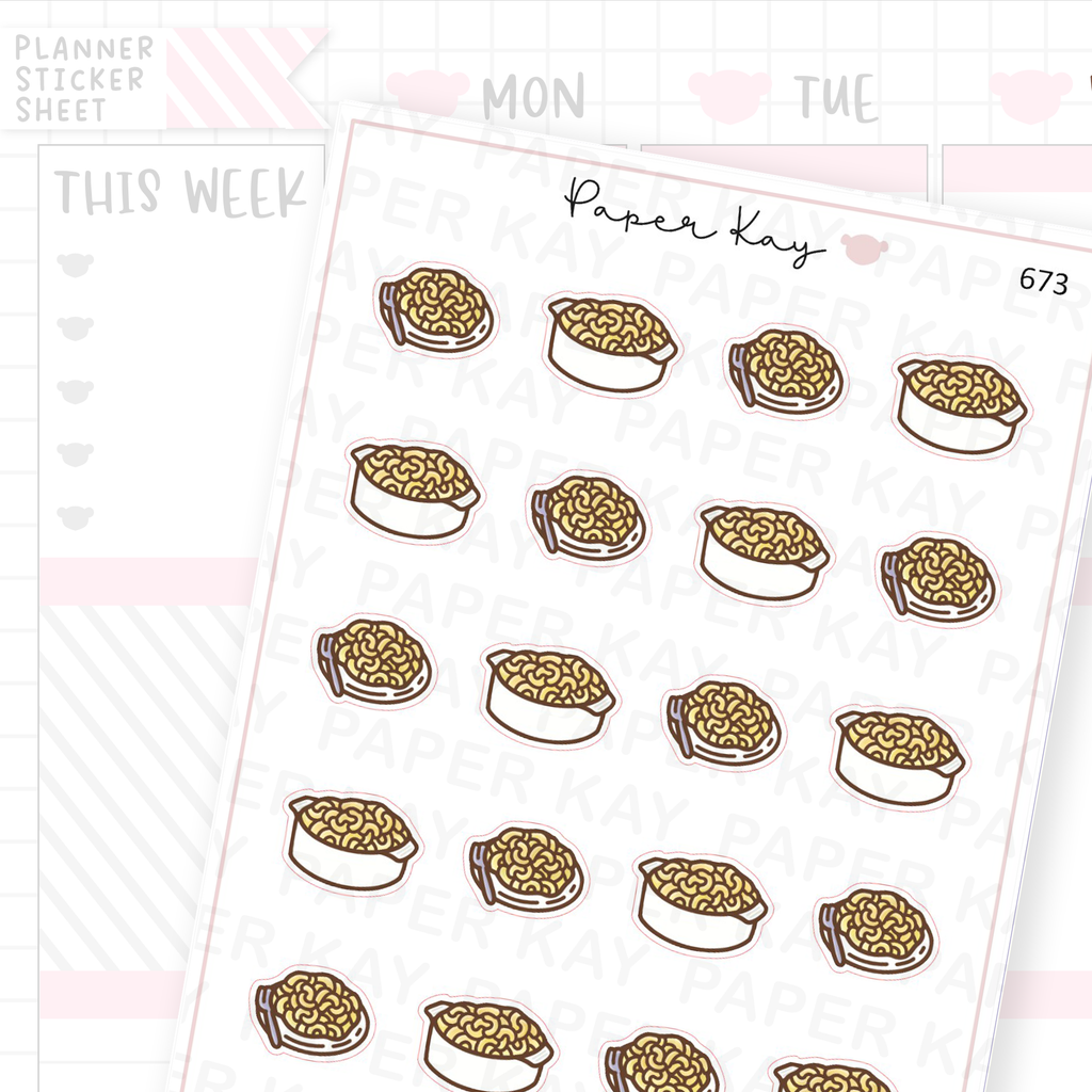 Mac and Cheese Planner Sticker Sheet