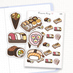 Zoomed in image of the doodles from a character planner sticker sheet.