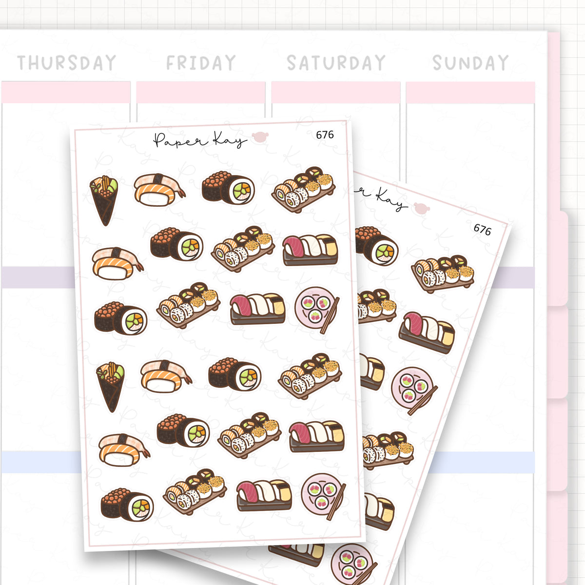 Sticker sheet product measurement.