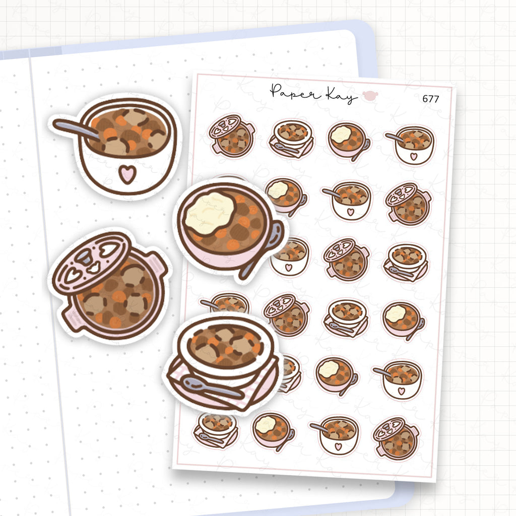 Zoomed in image of the doodles from a character planner sticker sheet.