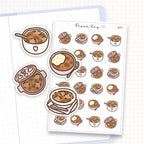 Zoomed in image of the doodles from a character planner sticker sheet.