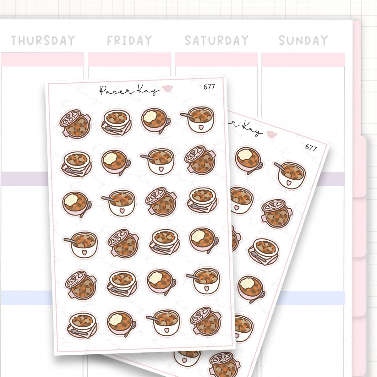 Sticker sheet product measurement.
